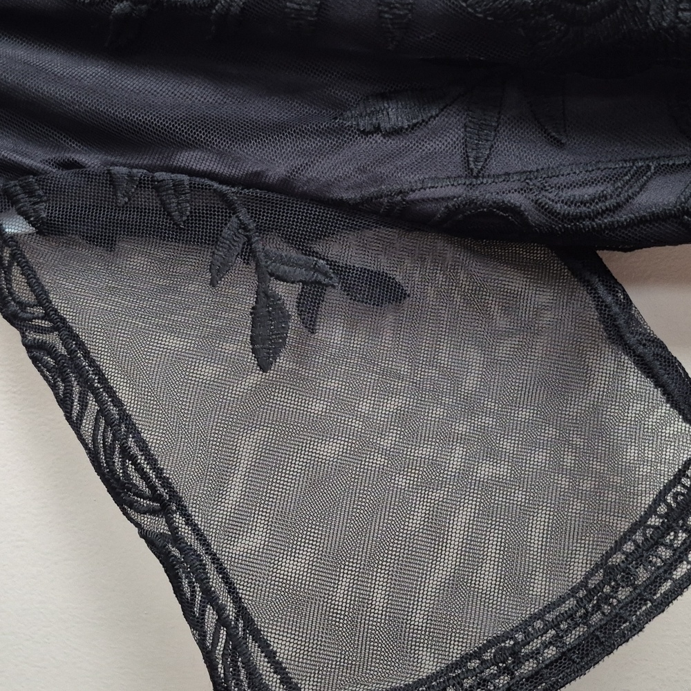 Eleter Black V Neck Dress Romper (M) - Picture 5 of 10